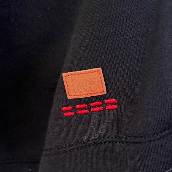 Peace Love World Black Hoodie Sweatshirt - Picture 5 of 12